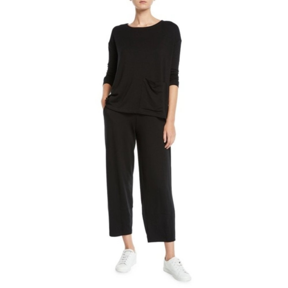 Eileen Fisher Tencel Stretch Lantern Ankle Pants black